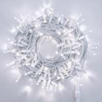 Guirlandes lumineuses LED IP65 avec câble en caoutchouc blanc 10M 50M 100M Blanc froid 6000K AC 220V pour décoration commerciale d'arbres et de contours de bâtiments