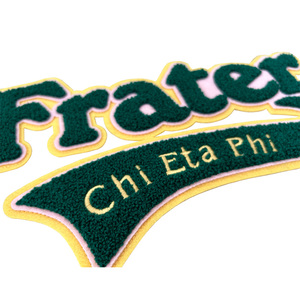 Parches Bordados Termoadhesivos de Chenilla Chi Eta Phi para Enfermeras, Sororidad XHO, Verde y Amarillo, 1932, para Camisas y Chaquetas - Product Image 2
