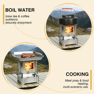 INBESTCAMP Mini-radiateur à mazout portable <span class=keywords><strong>en</strong></span> acier <span class=keywords><strong>pour</strong></span> terrasse, jardin, intérieur, idéal <span class=keywords><strong>pour</strong></span> pannes de courant, avec plaque de cuisson intégrée - Product Image 4