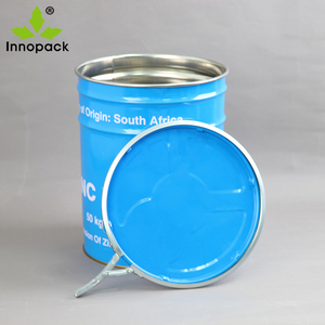 ถังโลหะสีขาวขนาด 20 กก. พร้อมสารเคลือบกันน้ำและห่วงล็อค - Product Image 4
