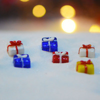 Décorations de Noël en verre avec Père Noël et bonhomme de neige, micro-paysage, scène de neige, accessoires pour bureau et voiture