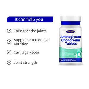 Cápsula de tableta de condroitina de glucosamina MSM, tabletas de condroitina de aminoglicano de densidad ósea aumentada para articulaciones veganas - Product Image 3