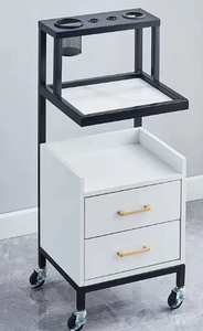 รถเข็นร้านทำผมรุ่นใหม่ - รถเข็นสำหรับจัดแต่งทรงผมและทำสีผมเฉพาะร้านทำผม พร้อมชั้นวางของอเนกประสงค์ - ร้านทำผม - Product Image 5