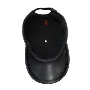 Casquette de baseball personnalisée de haute qualité à 6 panneaux pour hommes, en cuir véritable ou simili cuir PU, casquette de sport style papa - Product Image 6