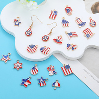 20 Styles Mixte Drapeau Américain Pendentif DIY Couple Collier Bracelet Porte-clés Accessoire Charmes Bijoux Jour de l'Indépendance W271