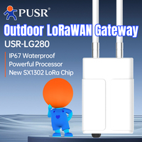 Passerelle IoT LoRaWAN extérieure GCSY avec puce SX1302, processeur quadricœur 1,5 GHz, serveur réseau embarqué USR-LG280 avec prise en charge PoE
