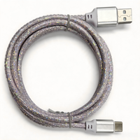 Cable de Datos USB 2.0 Tipo-C de 2 Metros, de Poliuretano (PU) y Cuero, de Alta Calidad, Marca Togudu T-155, para Sincronización de Teléfonos Móviles iOS y Computadoras, Venta al Por Mayor