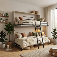 Lit superposé invisible pour petits appartements, lit mural double multifonctionnel, lit pliant Murphy pour enfants