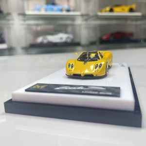 Modèle de voiture miniature en résine Pagani <span class=keywords><strong>Zonda</strong></span> Silver Sky Blue White avec éclat violet personnalisé 1:64 - Product Image 5