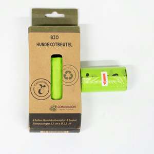 Sacs à déjections pour animaux de compagnie biodégradables, parfumés, écologiques, simples, avec poignées en polyester, poche plate, résistants - Product Image 1