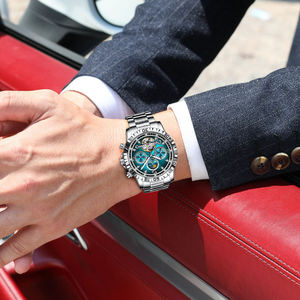 POEDAGAR 1423 <span class=keywords><strong>Orologio</strong></span> <span class=keywords><strong>Automatico</strong></span> di Lusso con Tourbillon a Vista, <span class=keywords><strong>in</strong></span> Acciaio Inossidabile, Impermeabile, Cronografo Meccanico da Uomo - Product Image 3