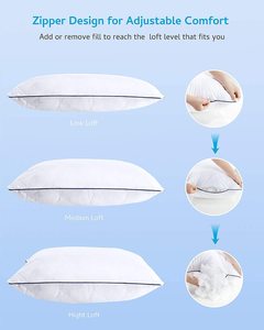 Almohadas de lujo con cubierta de algodón para el hogar, almohadas de cama de tamaño King, con cubierta de algodón, suave, para dormir, Hotel, <span class=keywords><strong>Hosp</strong></span> - Product Image 5