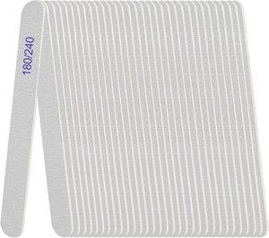 Professional Reusable Manicure & Pedicure Tools Emery Boards Sand Paper Nail File 180/240 Grit Wood Double Sided Fingernail File