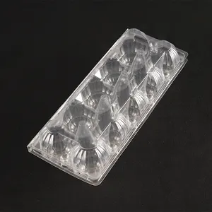Customized 10 Hole Transparent Egg Storage Tray Eggs PET Plastic Egg Tray for Packaging