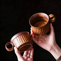 Ensemble tasse et soucoupe en céramique de style rétro, tasse à café pour le thé de l'après-midi, tasse de bureau, tasse à eau pour l'approvisionnement transfrontalier