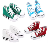 Vente flash : 9 couleurs de chaussures en toile pour poupée BJD de 18 pouces, jouet en peluche, mini jouet pour filles