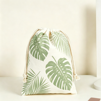 Sacs à cordon pliables en toile recyclée, imprimés sur mesure, motif dessin animé, pochettes de rangement simples pour produits de boutique