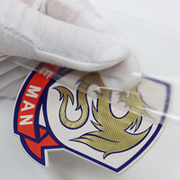 Étiquettes à repasser Patchs 3D lavables Logo en caoutchouc personnalisé par transfert de chaleur Silicone Tpu Vêtement Fer à repasser sur étiquettes pour vêtements T-shirts