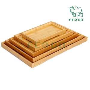 Plateau rond en bois bambou ou plateau à pain, gâteau aux fruits, pizza, dessert et gâteau - Product Image 6