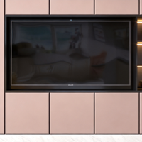 Meuble TV Modulaire Minimaliste en Chêne Clair Nordique pour Appartement