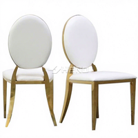 Chaises Chiavari en métal empilables dorées et blanches pour mariages, événements et banquets – Vente en gros