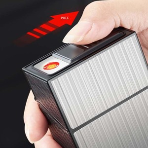 Bán buôn sang trọng Kim Loại USB nhẹ hơn thuốc lá trường hợp thiết kế mới lạ hộp thiếc với tính năng chống thấm nước biểu tượng tùy chỉnh - Product Image 2