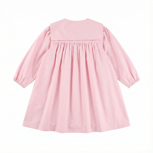 Elegante Abito da Bambina a Maniche Lunghe Rosa per Primavera, Personalizzabile e Vendita all'Ingrosso - Product Image 4