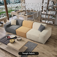Sofá seccional Modular de tela Union Win Tanzuo, PUF de espuma viscoelástica de alta densidad comprimido perezoso, diseño de compresión al vacío hecho