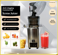Elektrische draagbare slowjuicer voor commerciële fruitpersing van druiven, sinaasappels, appels en ander fruit.