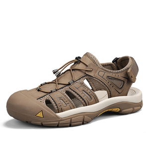 Sandalias de Malla Transpirable para Hombre, Estilo Slip-On, Verano 2025, Antideslizantes, Punta Cubierta, Cuero Genuino, para Senderismo, Deportes, Playa, Casual - Product Image 6