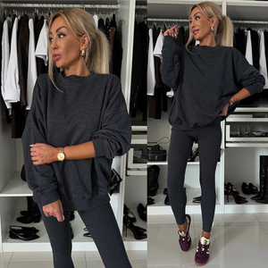 M70048 pantaloni sportivi e felpa in cotone invernale con Logo personalizzato - Product Image 6