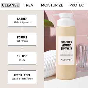 ฉลากส่วนตัวอินทรีย์ธรรมชาติผู้หญิงวิตามินซีไนอาซินาไมด์ผิวไวท์เทนนิ่งร่างกายล้างเจลอาบน้ำสีดำผิวที่มีฉลากที่กำหนดเอง - Product Image 2