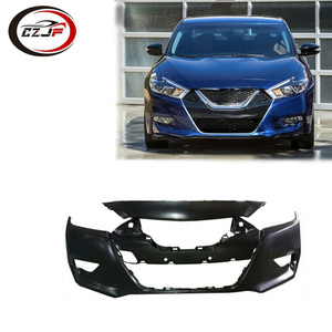 PEGAPARTS Front Bumper Cover Grille Set For 2016-2018 Nissan Maxima – Includes Fog Lights, Brackets, Radiator Cover