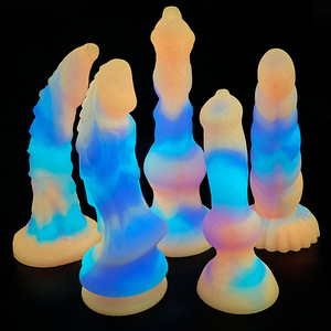 JiaYi A135 - Tapón Anal de Silicona Fluorescente Luminoso de Color Mixto para Perros y Gallos, 0.5kg, Impermeable, Dildos para Mujeres Adultas - Product Image 3