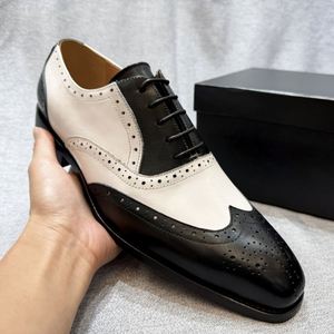 Nouvelle Collection Printemps-Automne 2025 – Chaussures en Cuir Brogue Européennes pour Hommes, Style Business Décontracté, Bout Pointu, Lacets, Noir Pur, Rehaussantes - Product Image 4