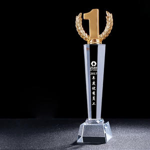 Gold Silber Bronze Metall Nr. 1 2 3 Crystal Glass Awards Trophäen MH-MJ0063 - Product Image 4