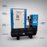 Compresseur d'air à double vis PVGX pour machine de découpe laser avec sécheur, réservoir et filtre – Fournisseur OEM/ODM en gros