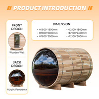 Sauna de Barril para Exteriores de Madera de Cedro Rojo Canadiense de la Mejor Calidad