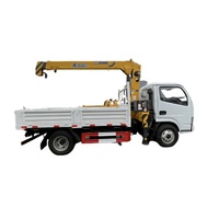 Dongfeng 6 pneu légers 4 tonnes 5 tonnes 6 tonnes 8 tonnes 10 tonnes 12 tonnes 15 tonnes 4200mm longueur boîte van Télescopique boom grue véhicule