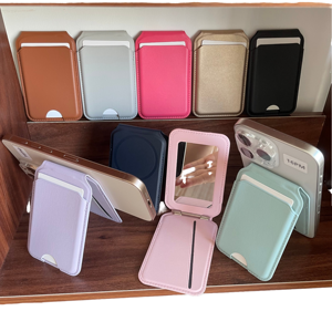 Portefeuille magnétique en PU de gros, OEM, avec support réglable, compatible <span class=keywords><strong>MagSafe</strong></span>, pour cartes de crédit et RFID, pour <span class=keywords><strong>Apple</strong></span> <span class=keywords><strong>MagSafe</strong></span> - Product Image 1