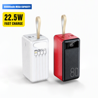 Großhandel Tragbare Outdoor-Powerbanks mit Großer Kapazität 80000mAh Powerbank PD22.5W Schnellladung LED-Digitalanzeige für Outdoor-Aktivitäten