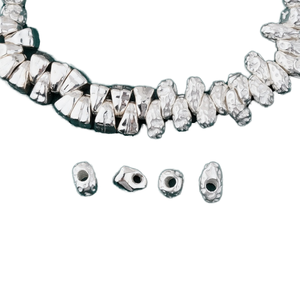 Capuchons de perles en argent sterling S925 de forme irrégulière, perles dispersées, accessoires de matériel de perlage DIY - Product Image 1