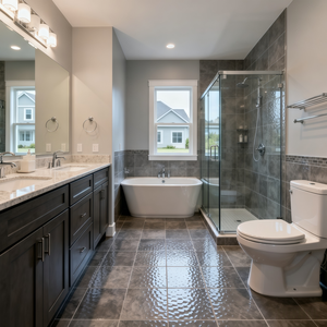 定制非洲风格两层楼房屋建筑设计现代风格三卧室平面图，带附建车库 - Product Image 6