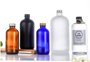 Botella de vidrio Boston de 120ml, 250ml, 500ml, café frío de color té, tapón de rosca de aluminio, medicina, vino, jugo azul, bebida, botella de leche - Product Image 6