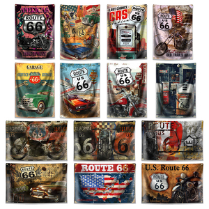 Bandiera Retrò <span class=keywords><strong>della</strong></span> Route 66, Stile Vintage, Poster Decorativo da Parete per Garage, Pub, Club, Bar - Product Image 1