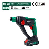 Marteau perforateur sans fil 20V Brushless 1.5J SDS Plus 16mm avec 2 batteries pour le perçage de maçonnerie et de béton