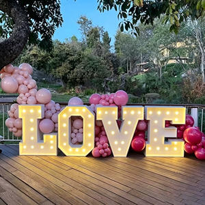 Large LED Marquee <b>Letter</b> <b>Lights</b> ABCD Soft Warm White Indoor Decorative Lighting AC Power Acrylic Material 2700K - Product Image 2