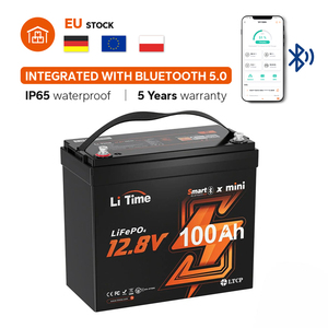 Litime 12v 100ah ידידותי לסביבה מיני bletooth lifepo4 חבילת סוללות ליתיום-יון 5 שנים אחריות - Product Image 5