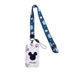 Porte-cartes d'identité, joli étui à cartes en plastique <span class=keywords><strong>Mickey</strong></span> <span class=keywords><strong>Minnie</strong></span> avec lanières, cordon de téléphone, étui pour cartes, <span class=keywords><strong>coque</strong></span>, cadeau pour enfant - Product Image 6