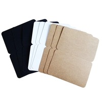 Cartes postales vierges classiques personnalisées pour étudiants, série vierge vintage, cartes de vœux en papier kraft, brun, blanc, noir, 15x10cm